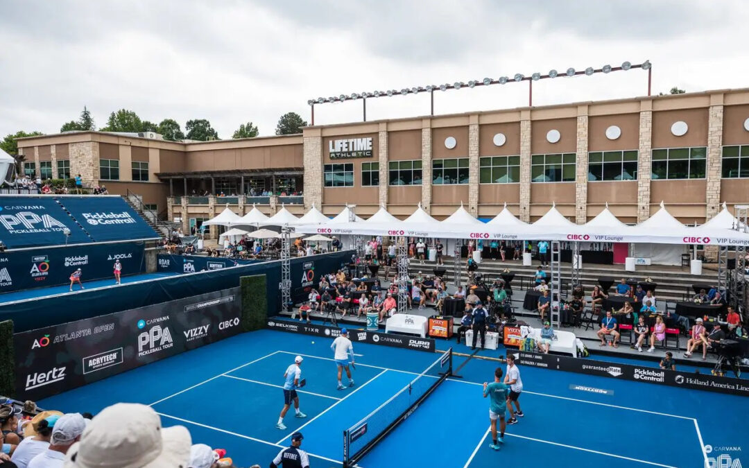 The Vizzy Atlanta Open professional pickleball tournament is taking place now through Sunday at Life Time Peachtree Corners.